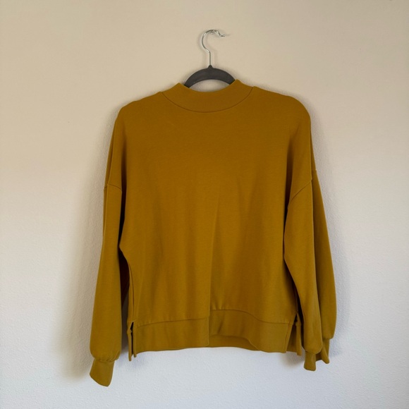 Mock Neck Drop Shoulder Boxy Sweater by American Holic - Picture 3 of 6